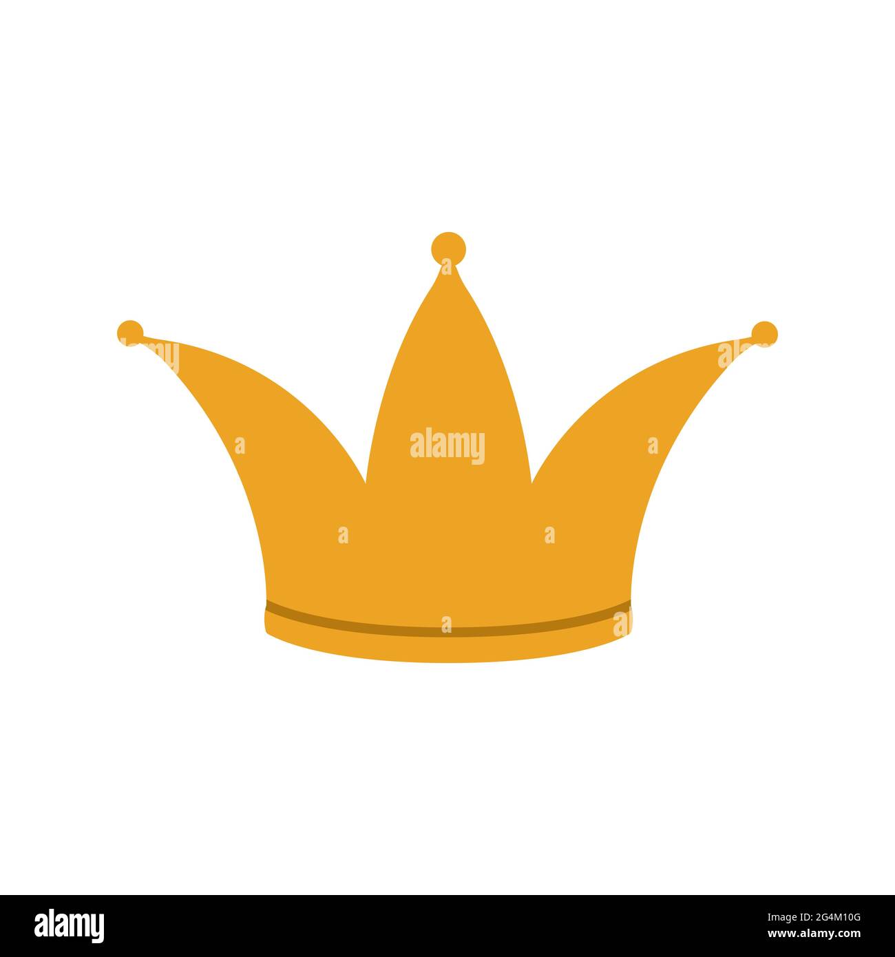 Vector illustration of a golden royal crown on a white background Stock ...