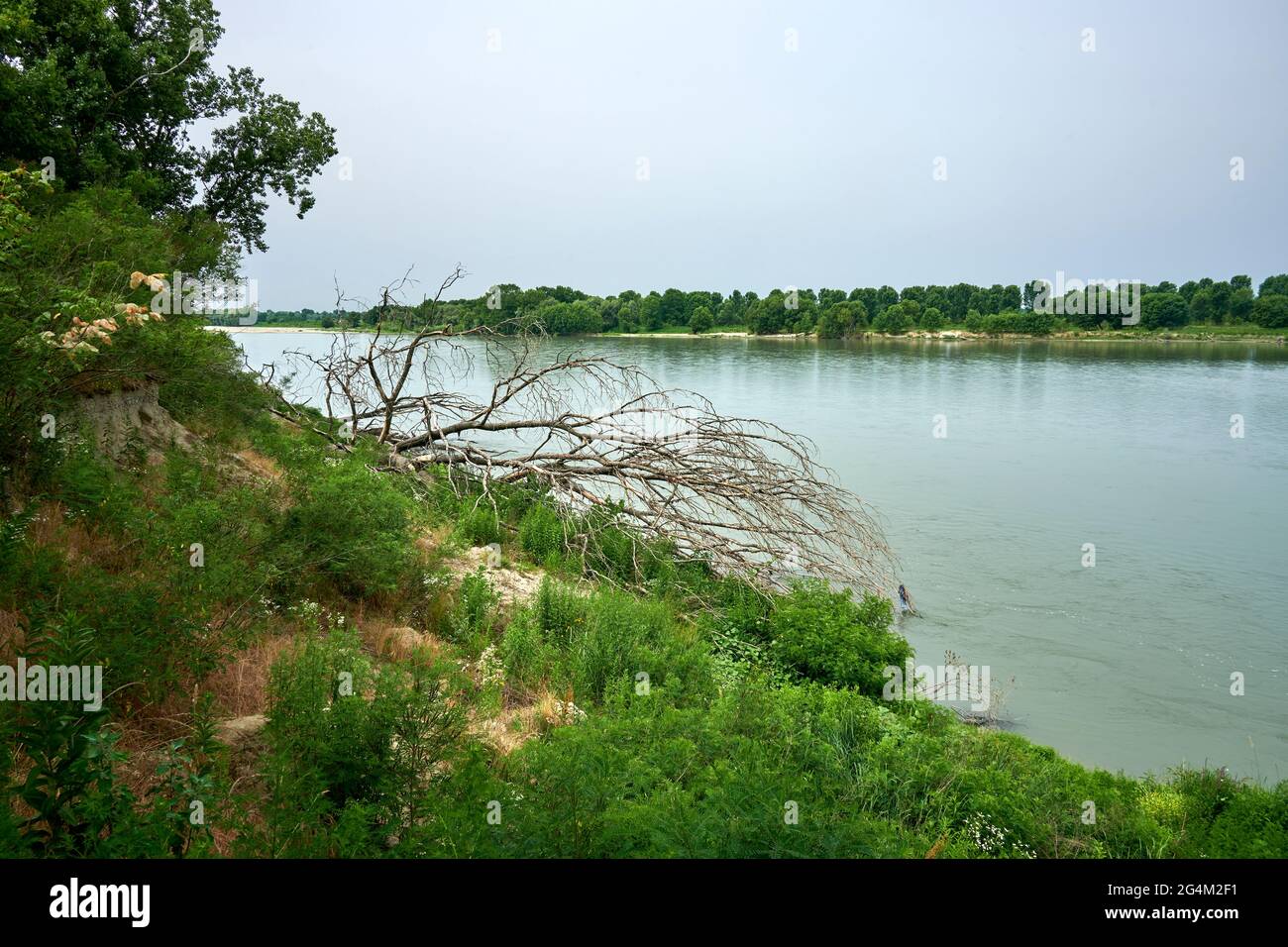 Verrua Po (Pv),Italy, a view of the Po river Stock Photo Alamy