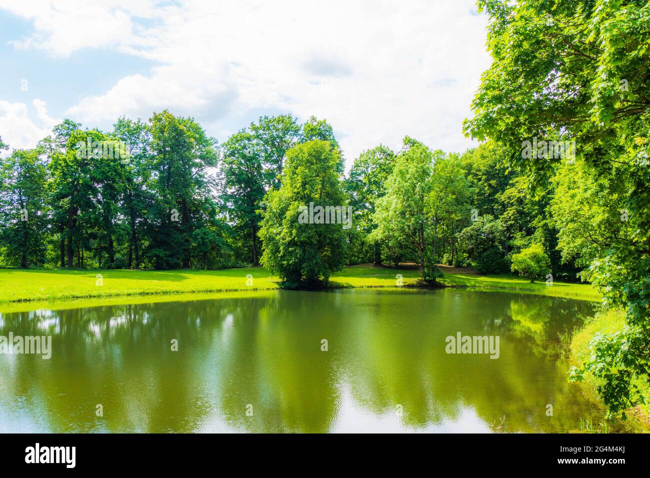 Artificial pond on park hi-res stock photography and images - Alamy