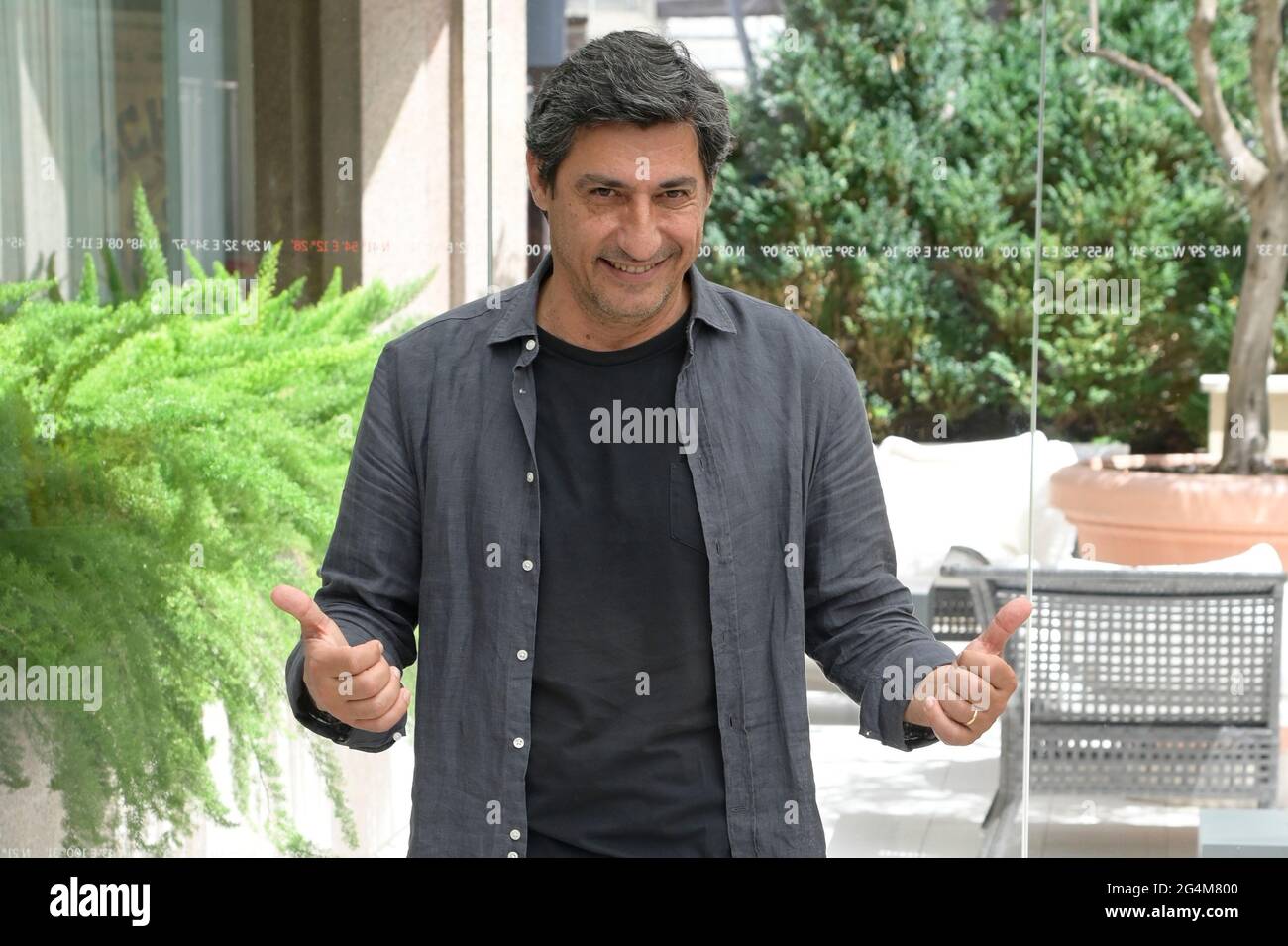Rome, Italy. 22nd June, 2021. Emilio Solfrizzi attends the School of Mafia film photocall at the internal garden of Vsconti Palace Le meridien Hotel. Credit: SOPA Images Limited/Alamy Live News Stock Photo