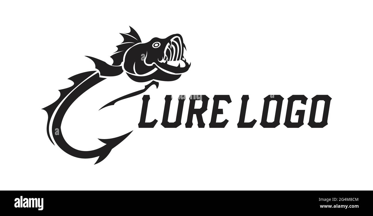 lure fish logo exclusive design inspiration Stock Vector