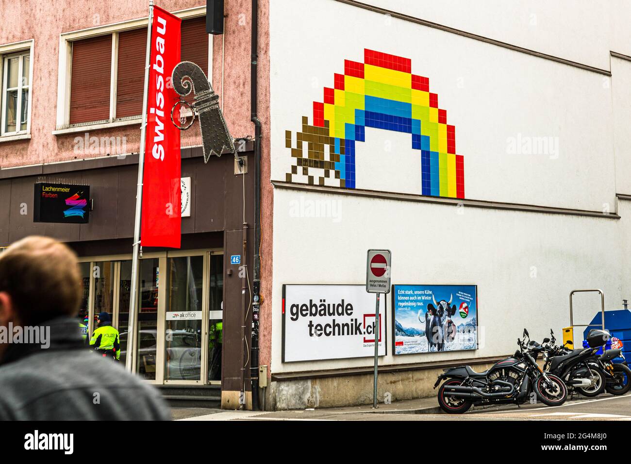 Street Art as Ceramic Tile Mosaic by the French Urban Artist Invader in