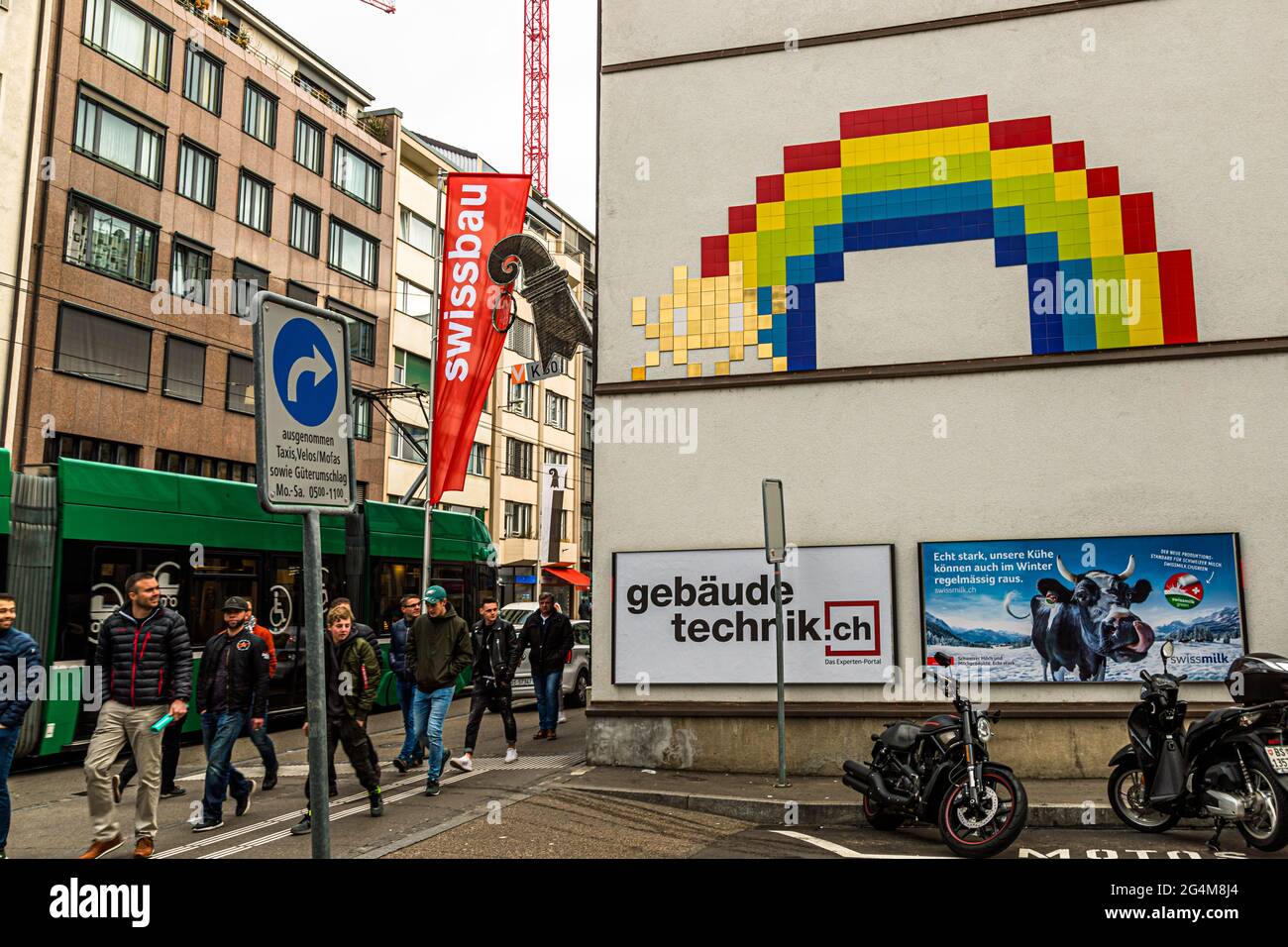 Street Art as Ceramic Tile Mosaic by the French Urban Artist Invader in