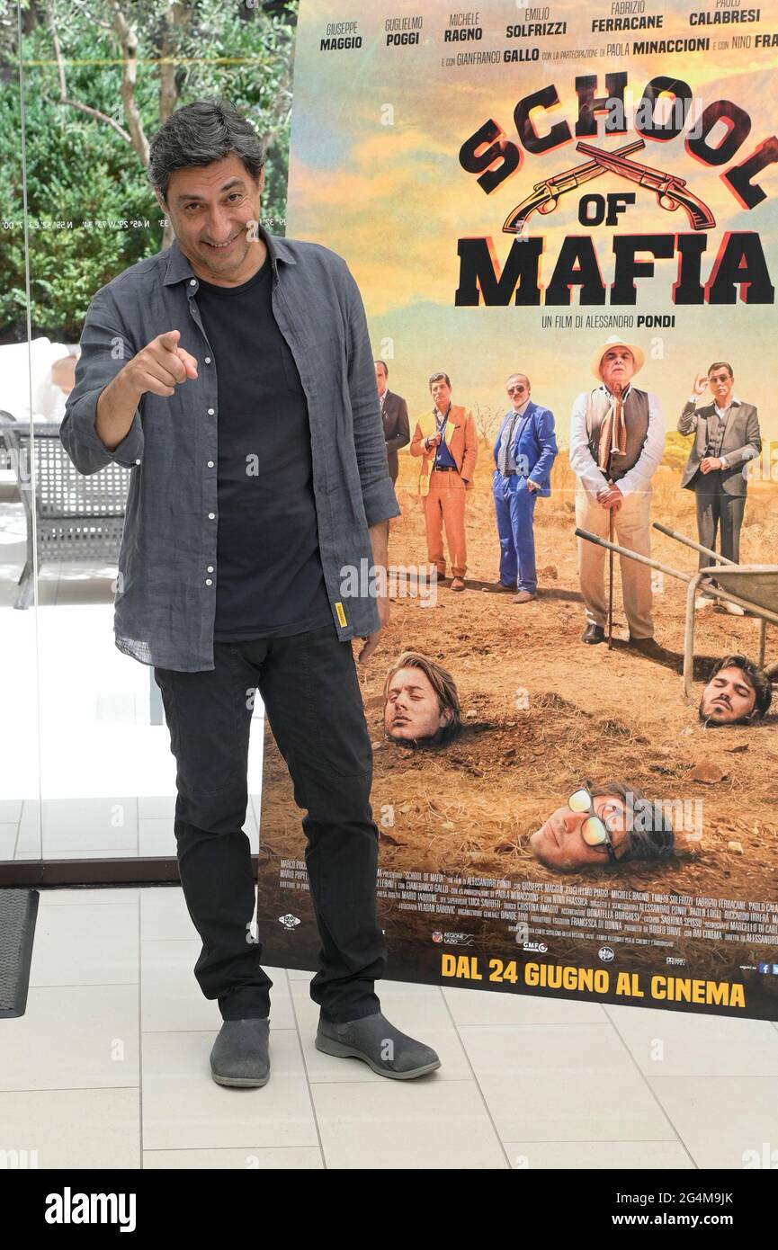 Rome, Italy. 22nd June, 2021. Emilio Solfrizzi attends the School of Mafia film photocall at the internal garden of Vsconti Palace Le meridien Hotel. (Photo by Mario Cartelli/SOPA Images/Sipa USA) Credit: Sipa USA/Alamy Live News Stock Photo
