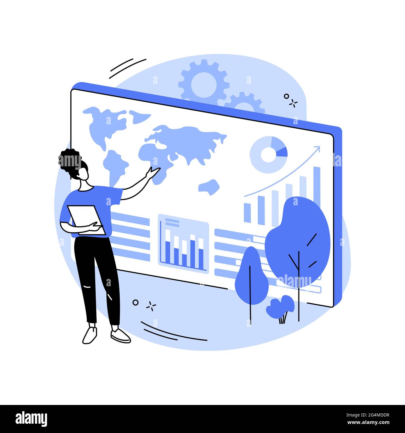 Environment data analytics abstract concept vector illustration Stock ...