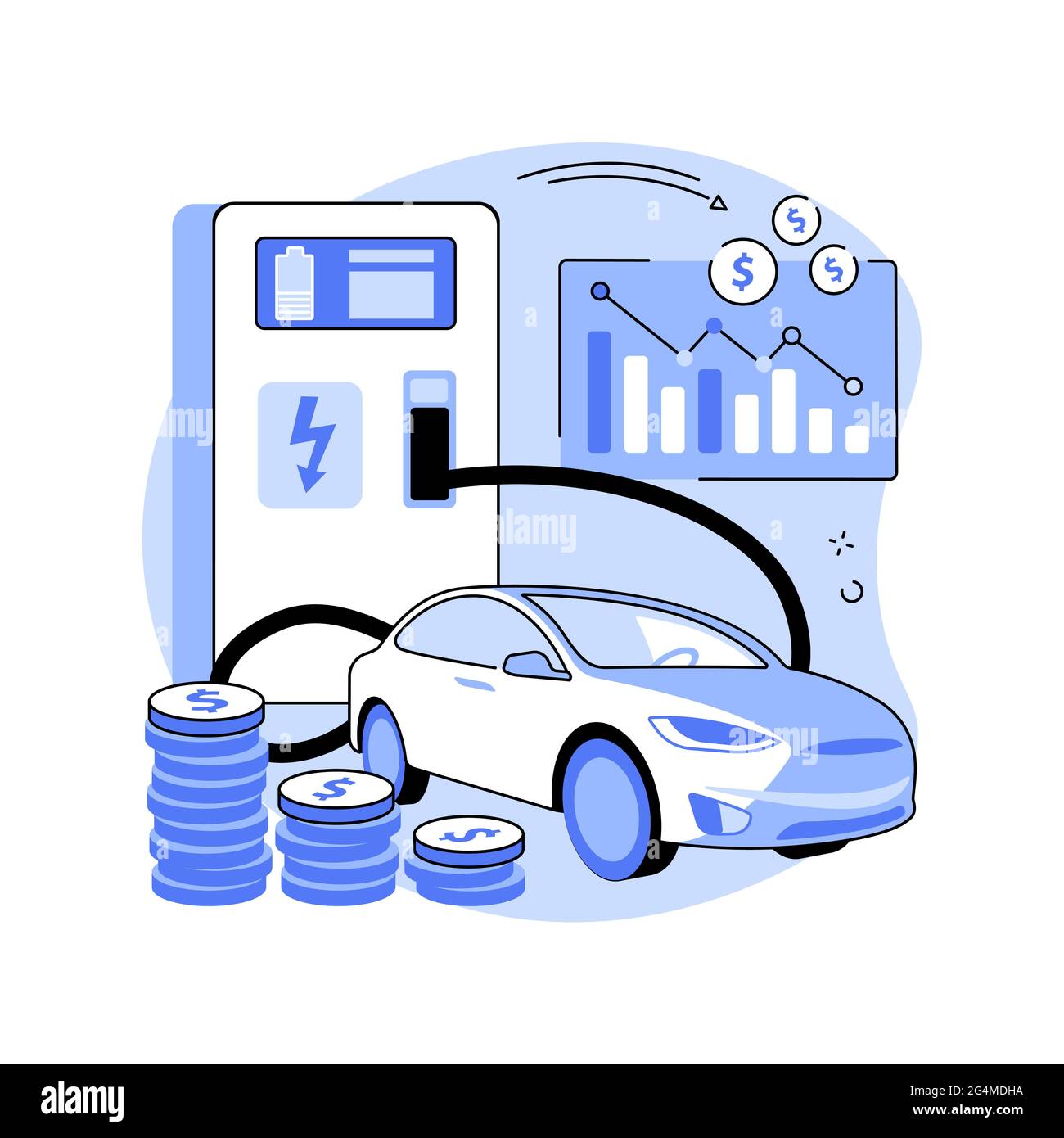 Fuel economy abstract concept vector illustration. Stock Vector