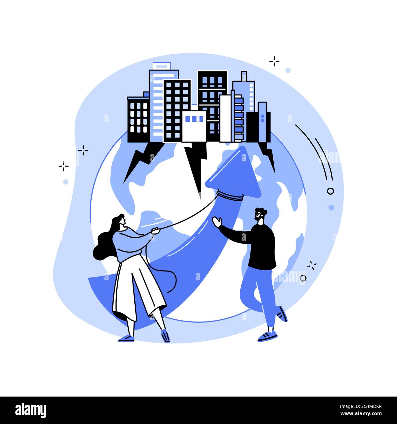 Concept population density urban Cut Out Stock Images & Pictures - Alamy