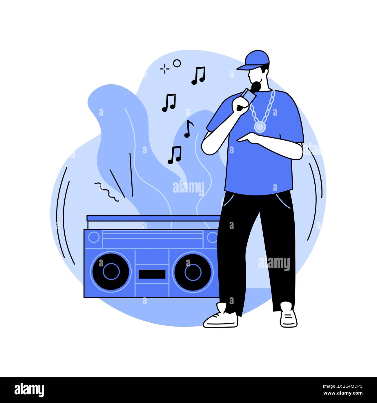 Hiphop music abstract concept vector illustration Stock Vector Image
