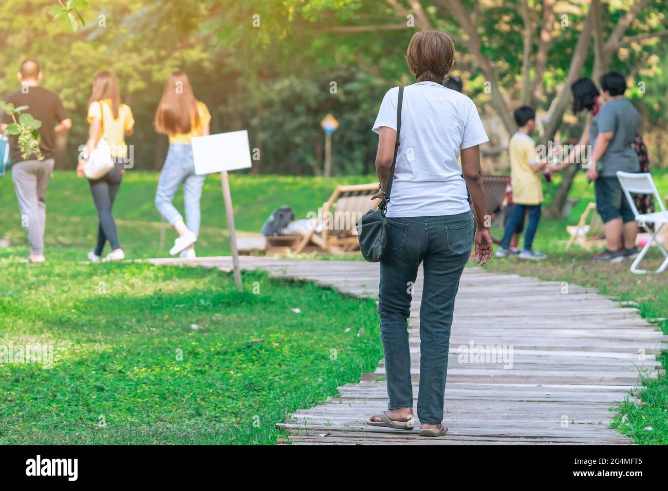 Happy lonely asian lady in hi-res stock photography and images - Alamy