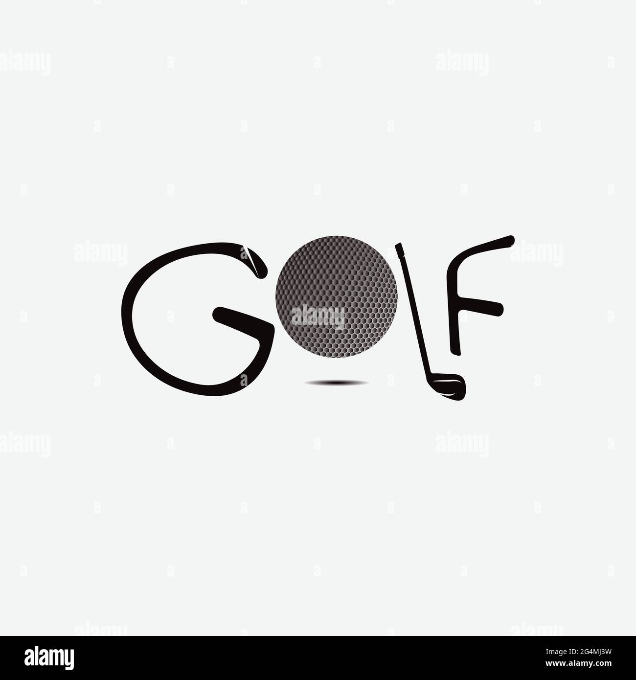 Golf club icons, symbols, elements and logo vector Stock Vector