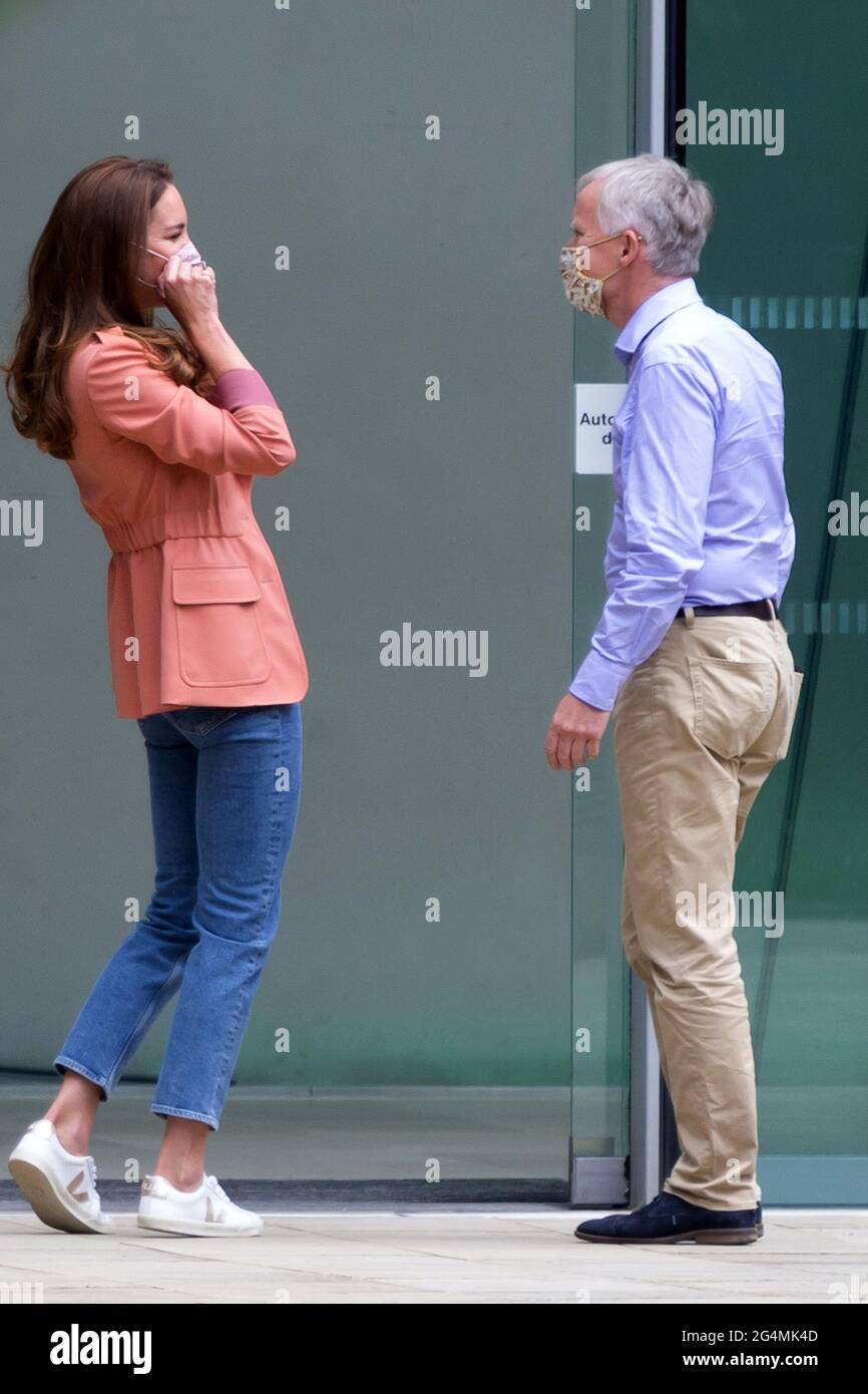LONDON, UK. JUNE 22nd. Catherine, Duchess of Cambridge visits the Natural  History Museum, Cromwell Street. London on Tuesday 22nd June 2021. (Credit: Tejas Sandhu | MI News) Stock Photo