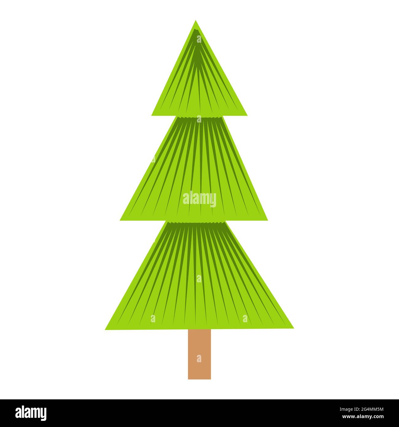 christmas tree. Hand drawing fir tree, Christmas ornaments. Holiday poster with Christmas symbols. Stock Vector