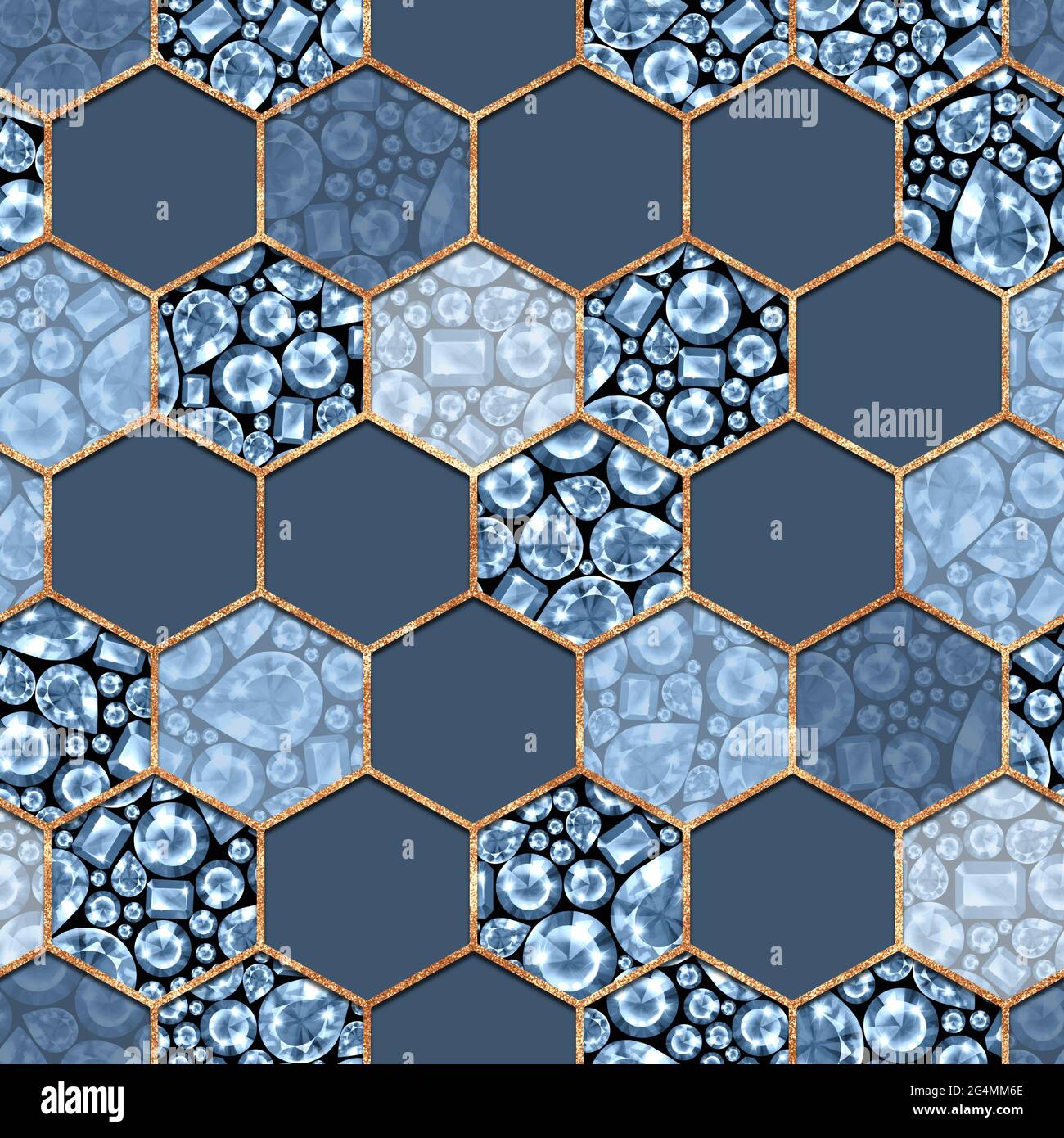 Seamless blue gemstones pattern. Jewels luxury background Stock Photo ...