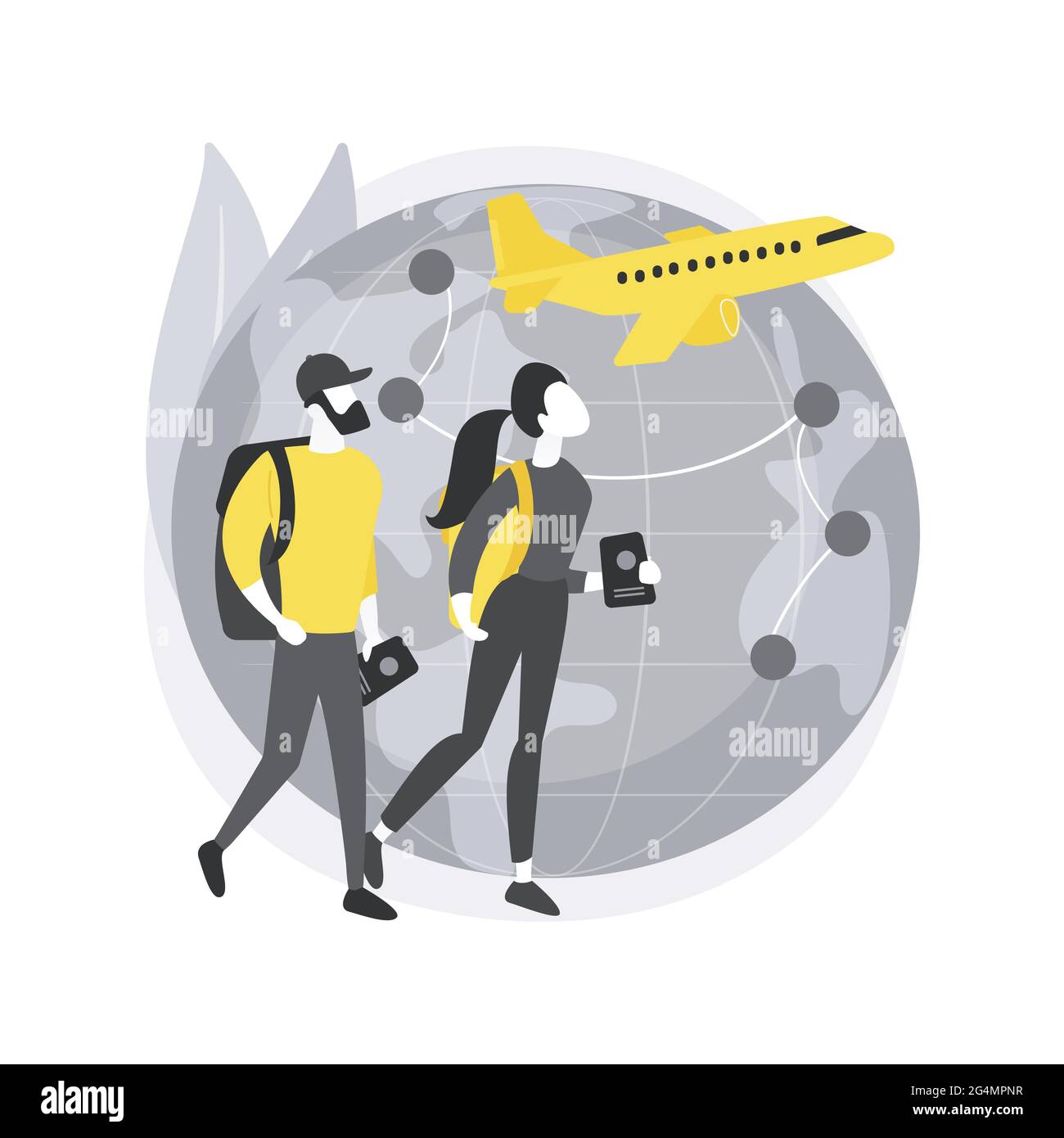 Global travelling abstract concept vector illustration. Stock Vector