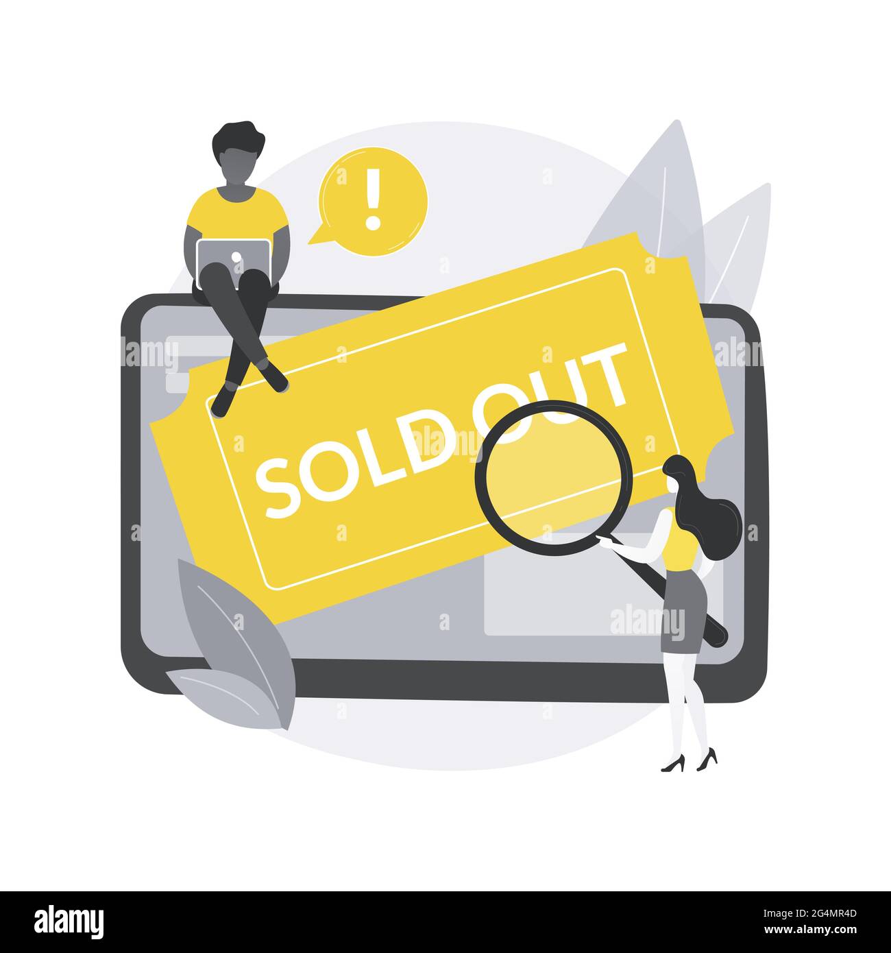 Sold-out event abstract concept vector illustration. Stock Vector