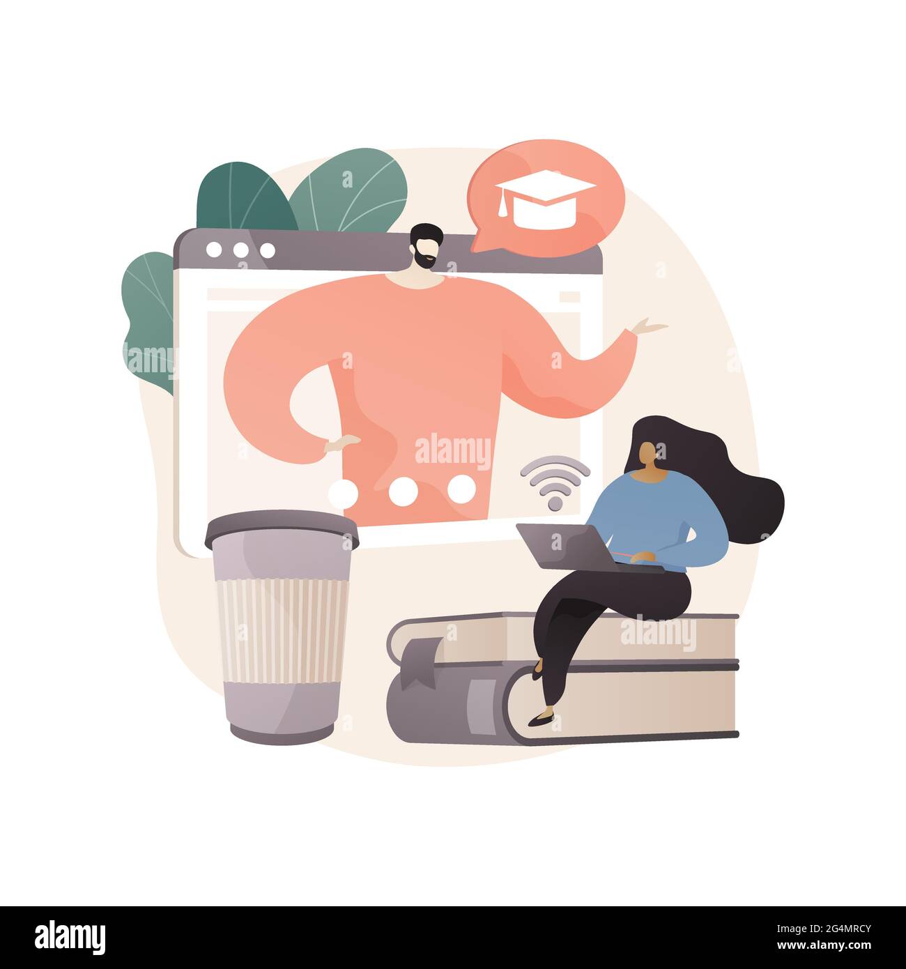 Online workshop abstract concept vector illustration Stock Vector Image