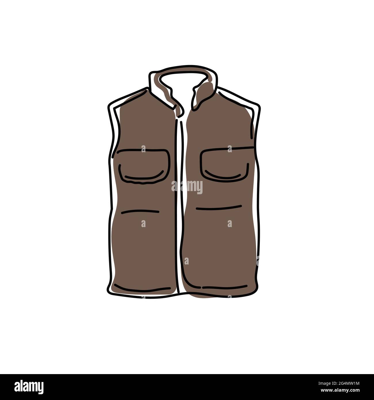 Waistcoat vector illustration isolated on white background Stock Vector