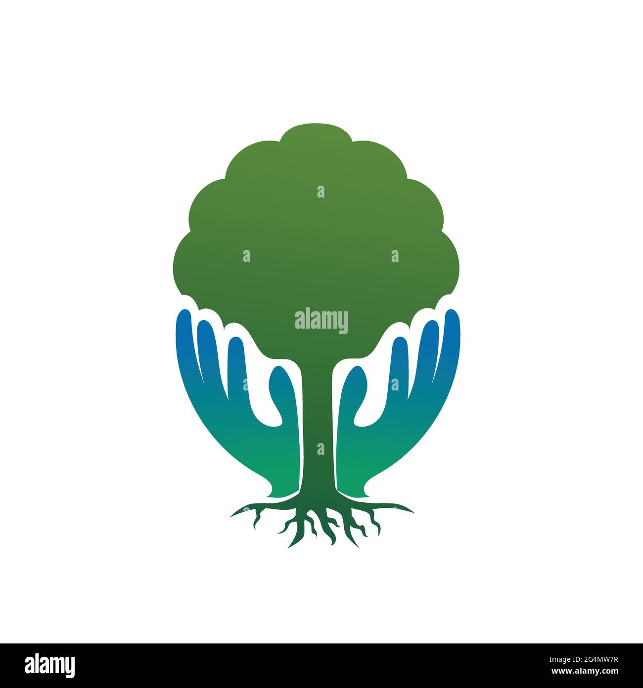 Tree hand logo natural hands hires stock photography and images Alamy