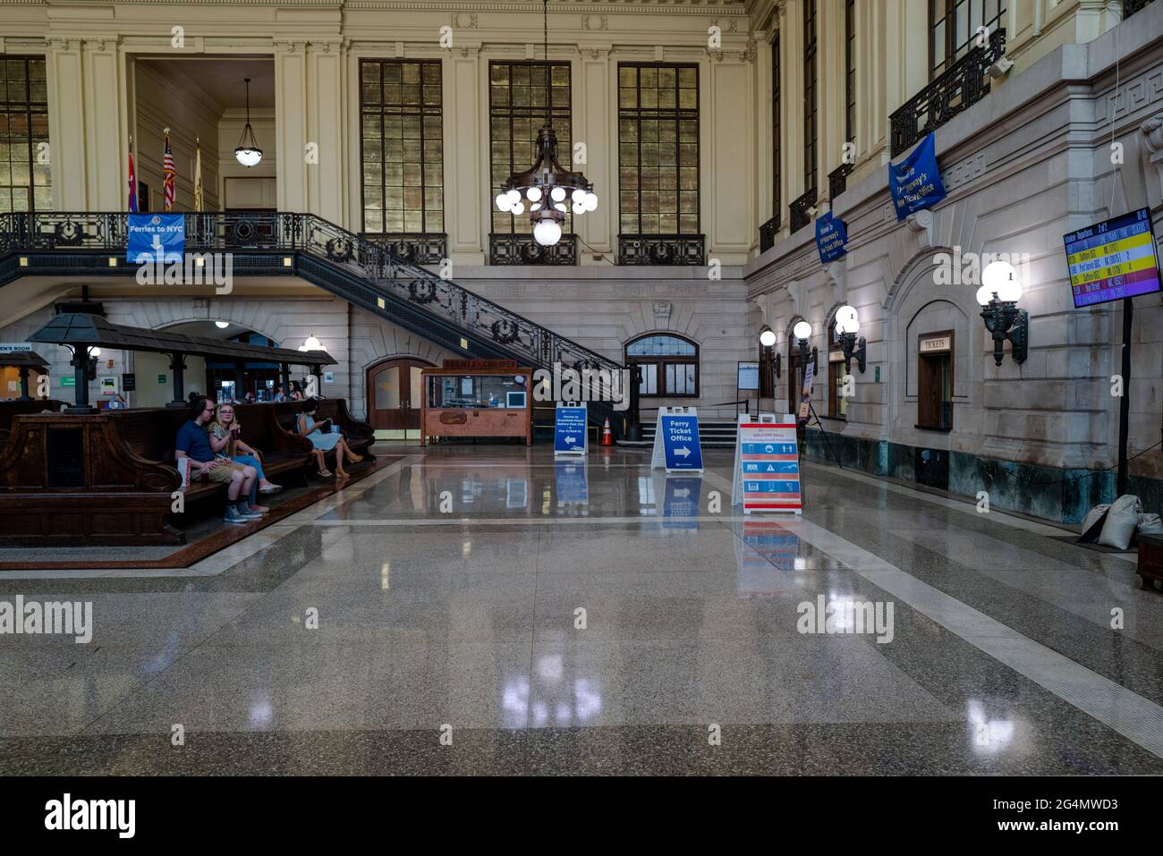 Hoboken, NJ, USA — June 19, 2021. A photo taken inside the waiting room