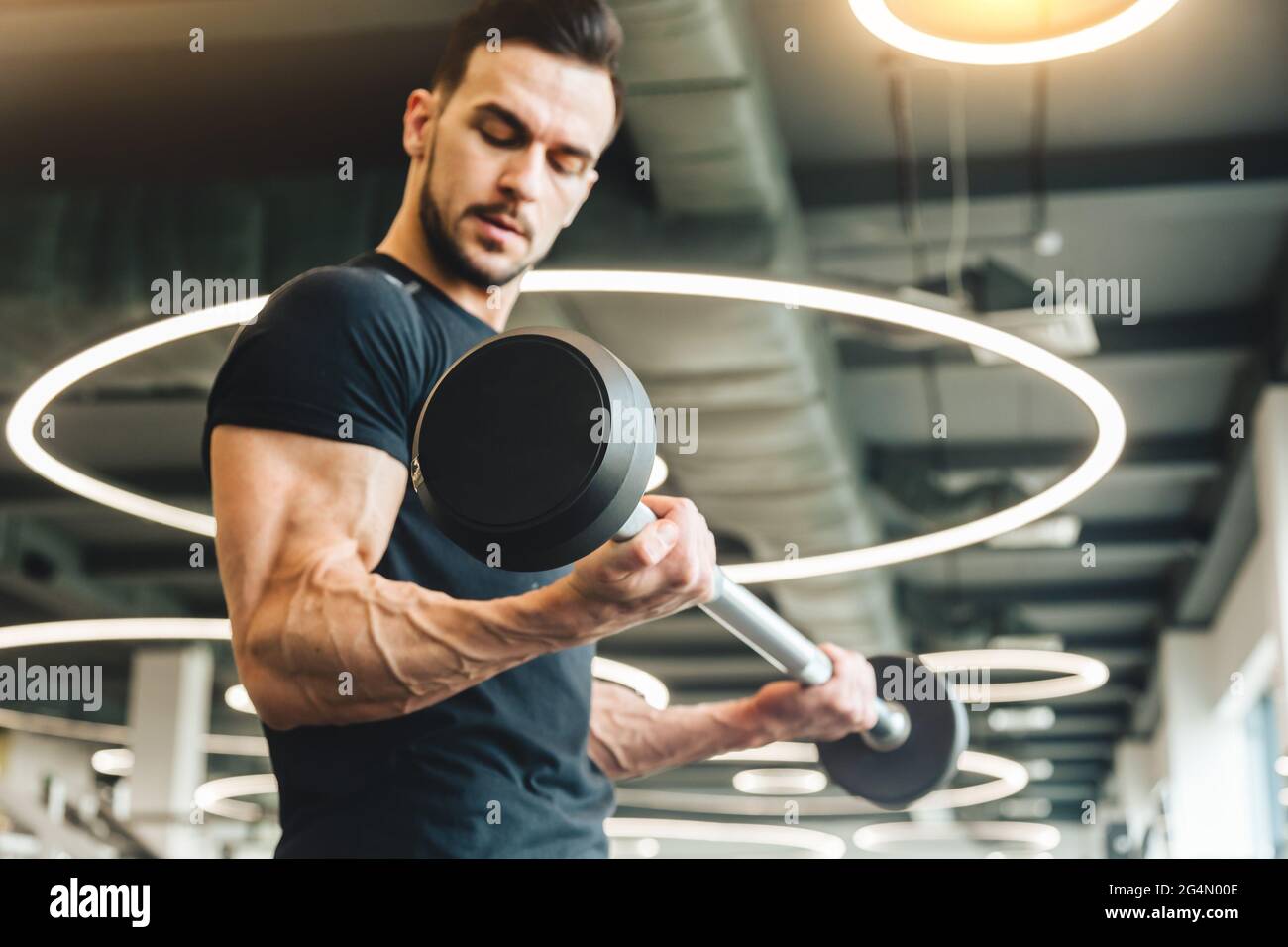 Handsome muscular fit young man hi-res stock photography and images - Alamy