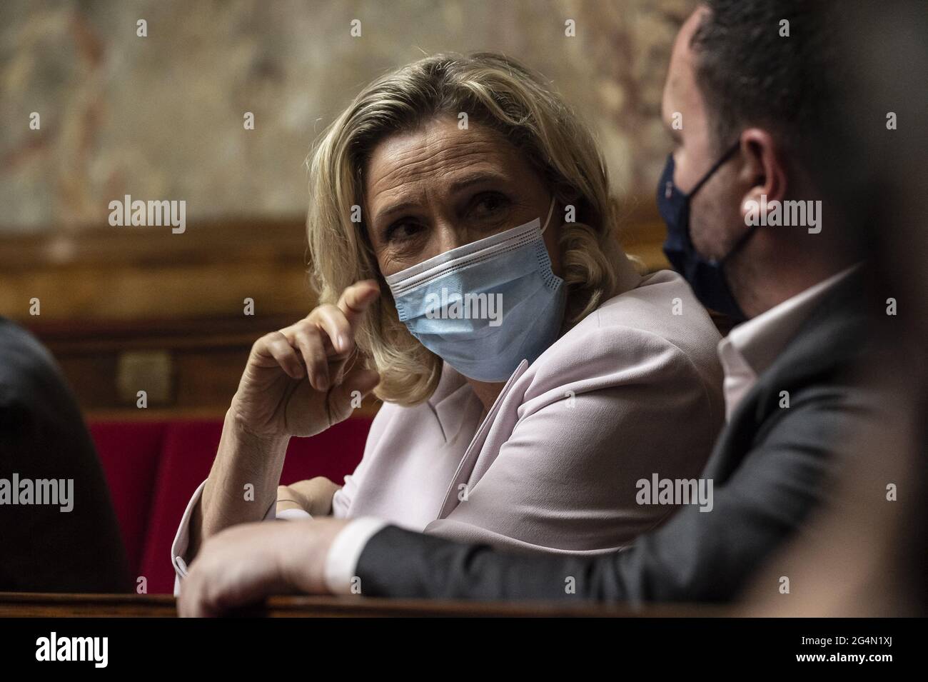 Marine Le Pen during a session of questions to the government at the National Assembly in Paris on June 22, 2021. Photo By Eliot Blondet / ABACAPRESS.COM Stock Photo