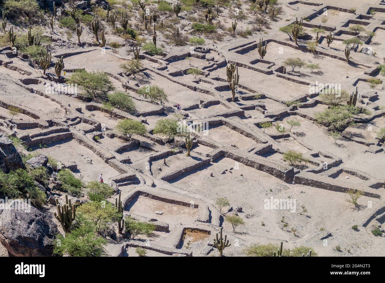 Aerial view of Quilmes ruins, Argentina Stock Photo