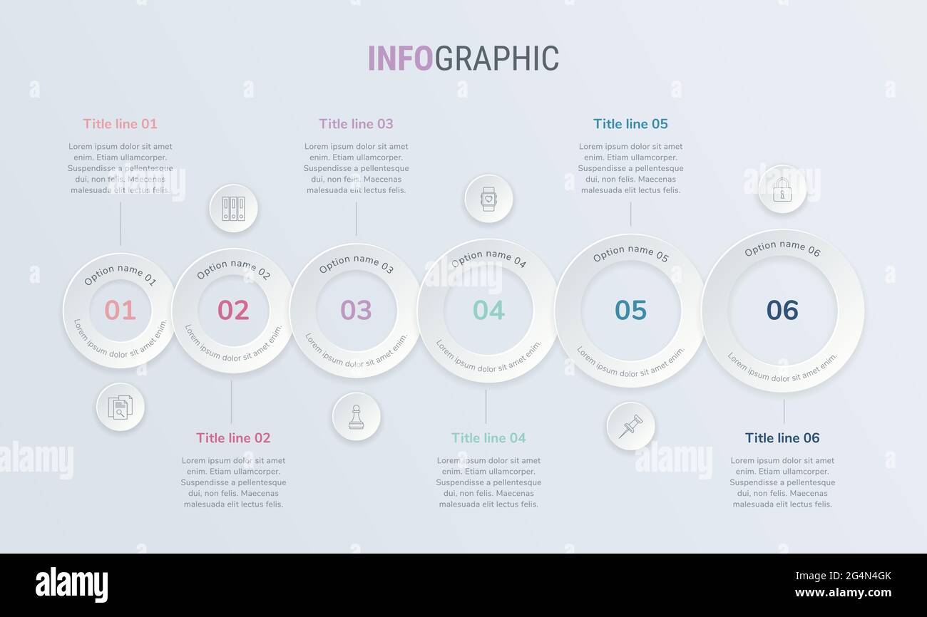 timeline template with circle buttons simple... Vector infographics timeline design template with circle elements ...