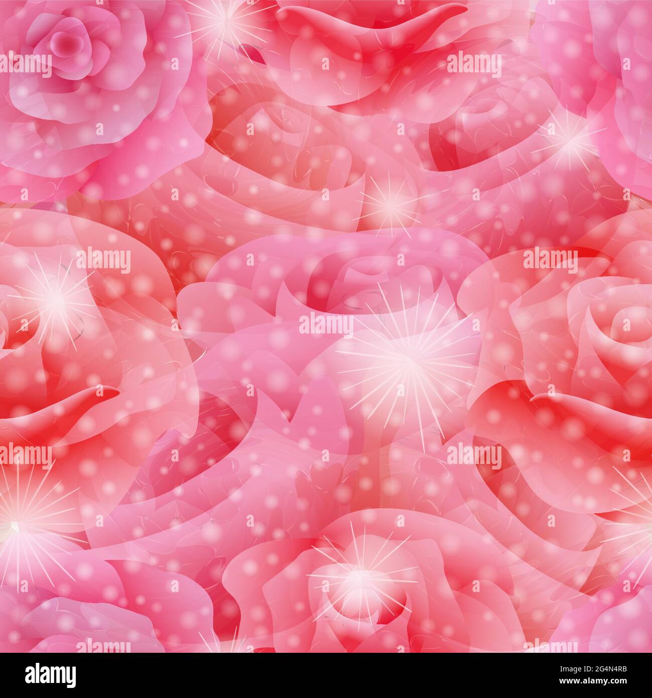 Seamless floral pattern with roses, EPS10 - vector graphics Stock ...
