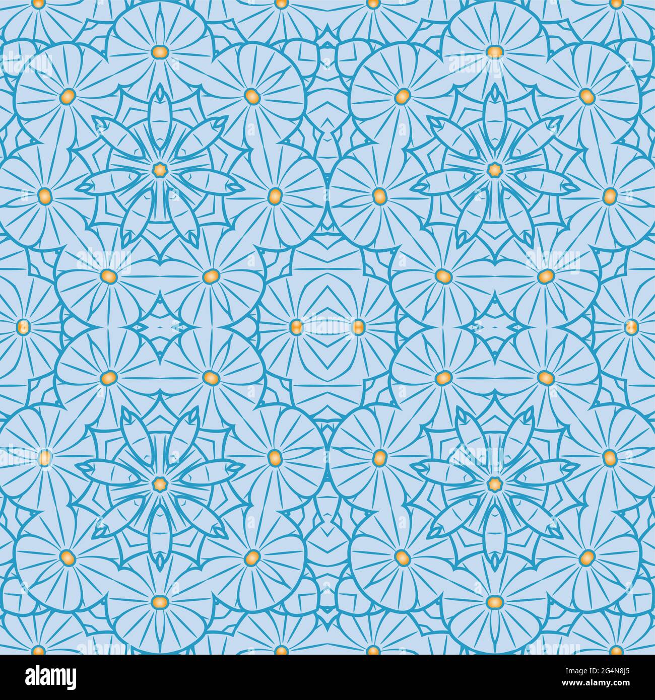 Flower circumference abstract seamless ornament, EPS8 - vector graphics ...
