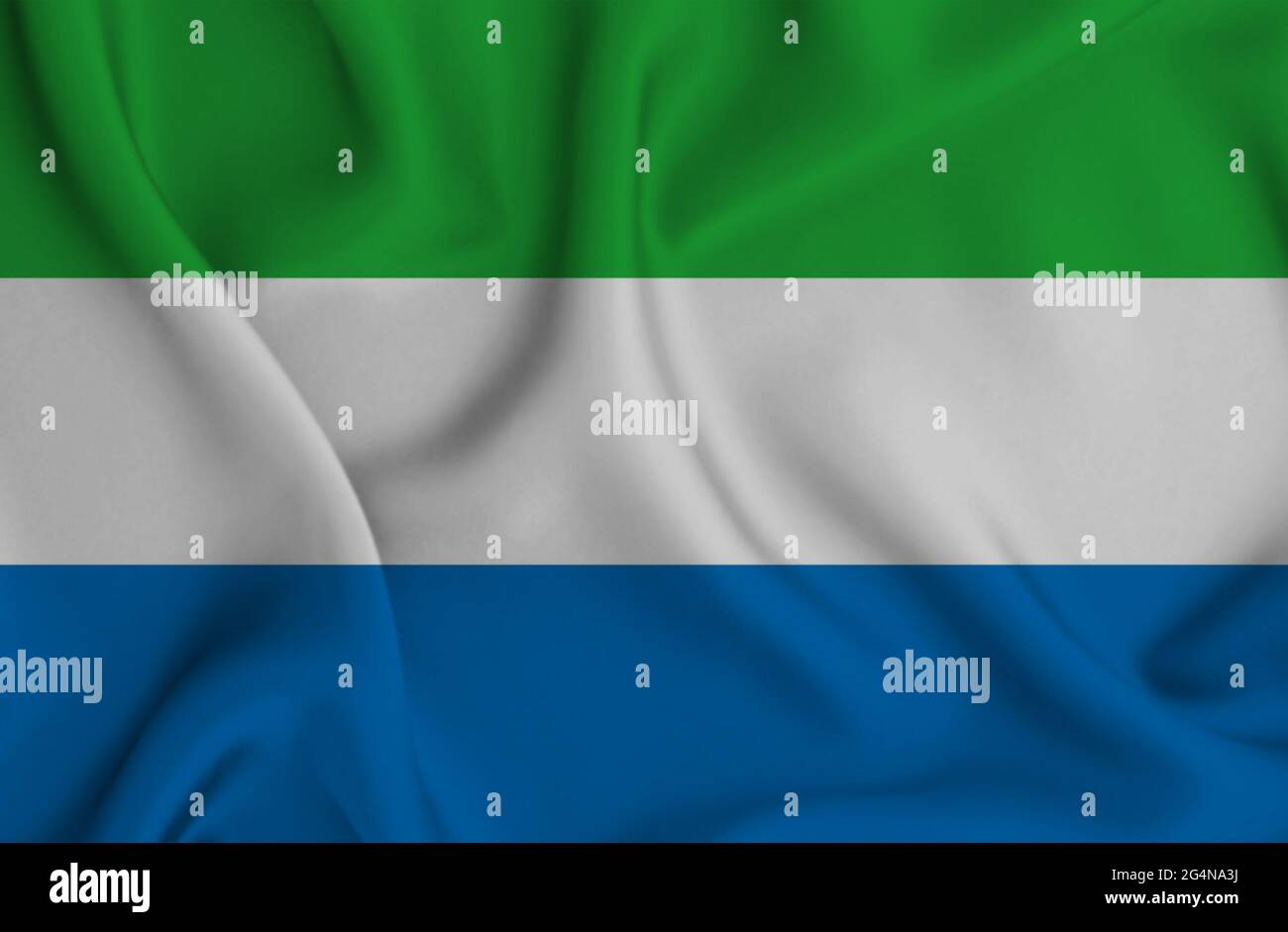 Closeup shot of the national flag of Sierra Leone Stock Photo - Alamy