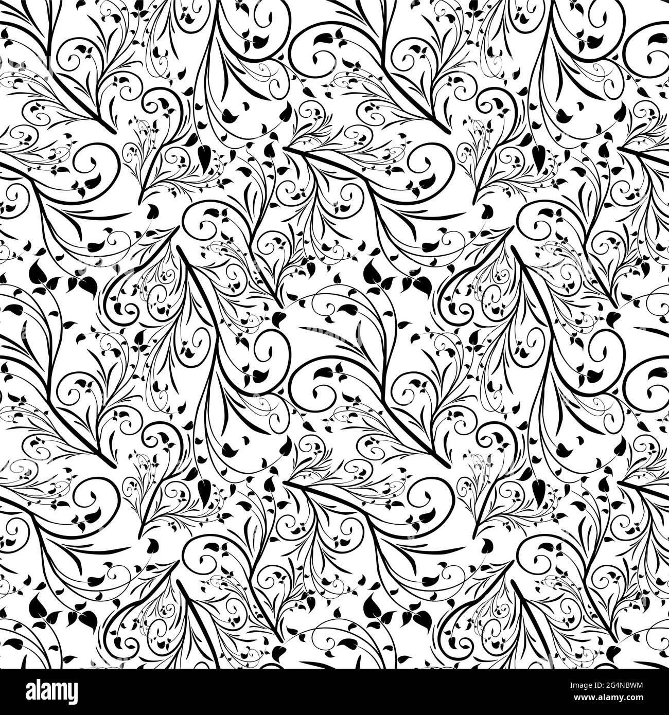 Vegetable seamless ornament black and white, EPS8 vector graphics