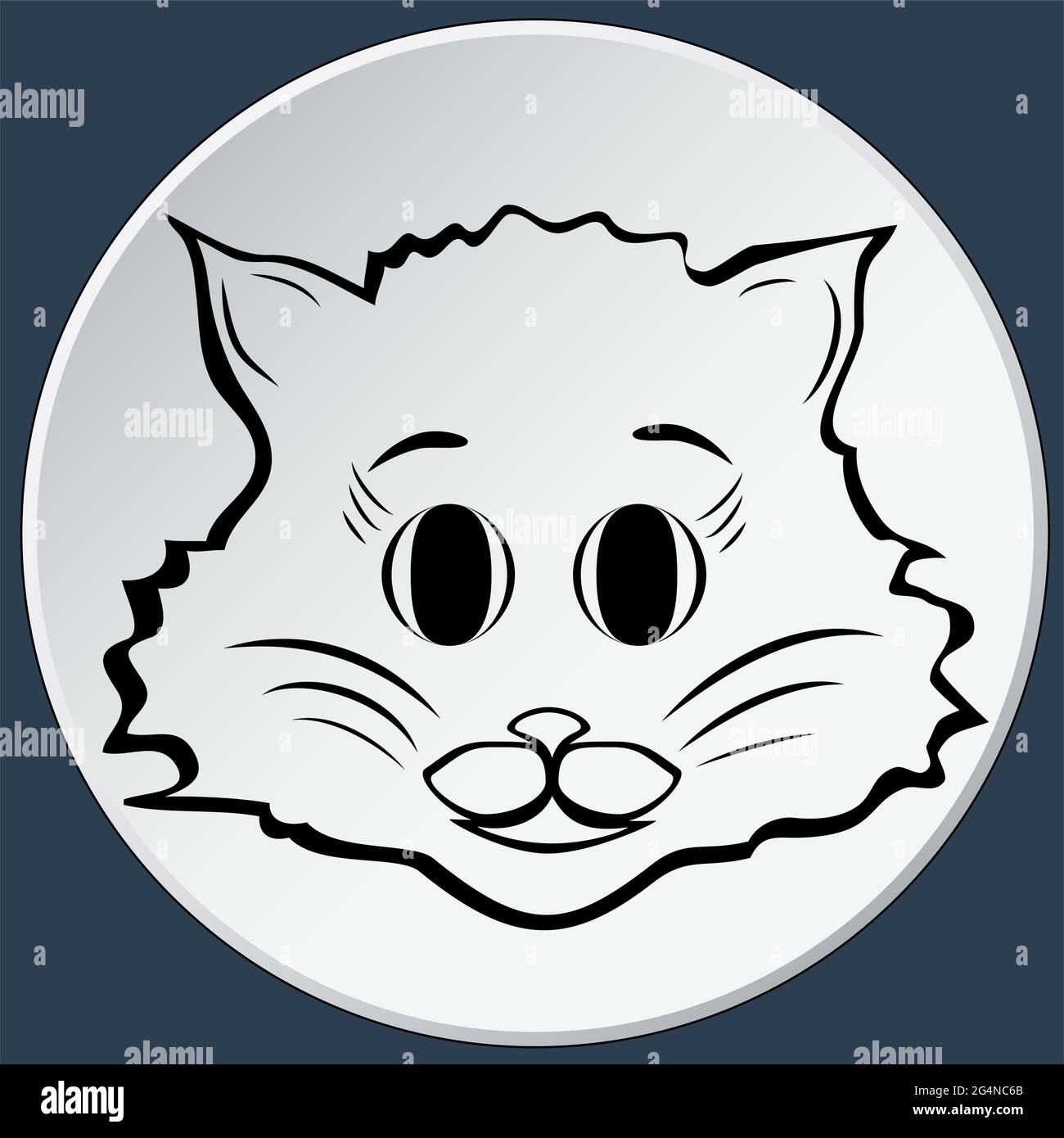 Pets cat vector button icon, EPS8 vector graphics Stock Vector Image