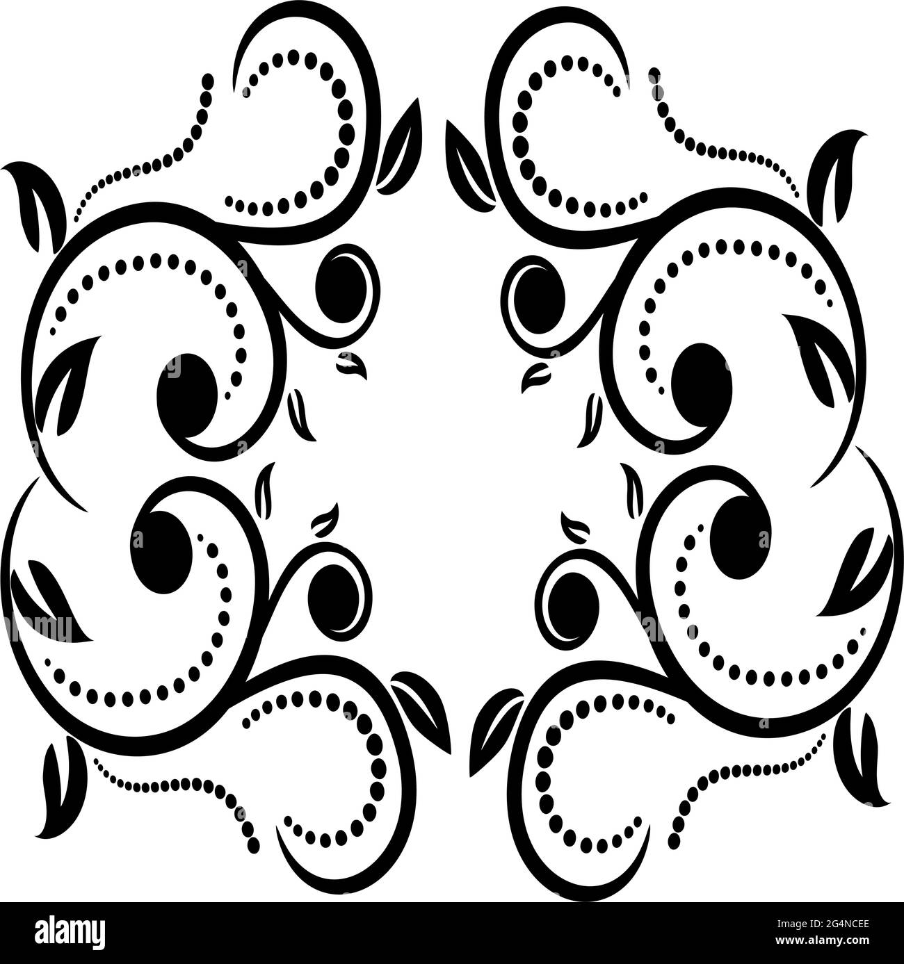 Elegant vegetable seamless ornament black and white, EPS8 vector