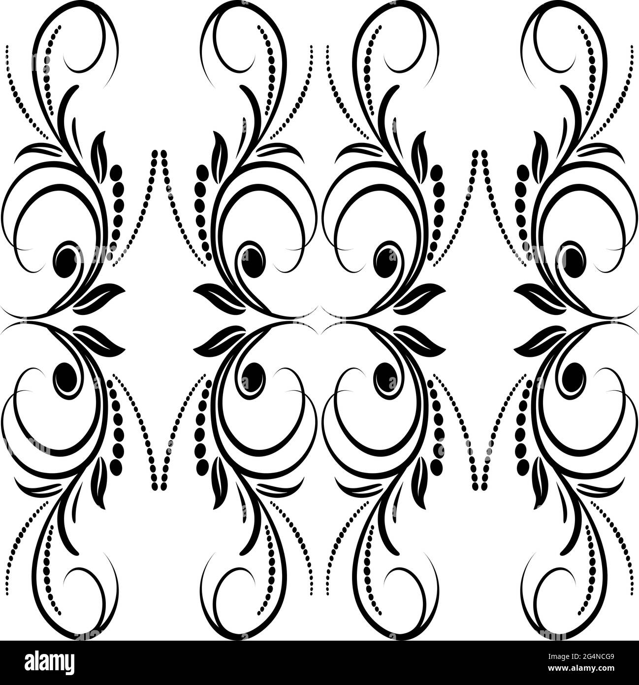 Vegetable seamless ornament black and white, EPS8 vector graphics