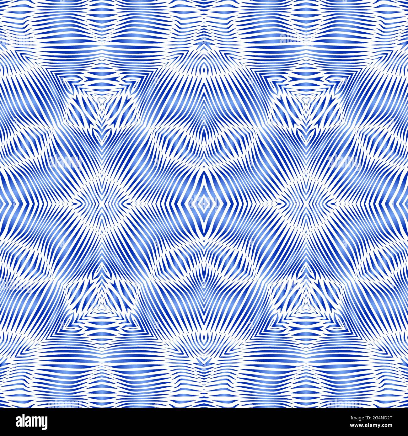 Striped blue waves geometric seamless ornament , EPS8 - vector graphics ...
