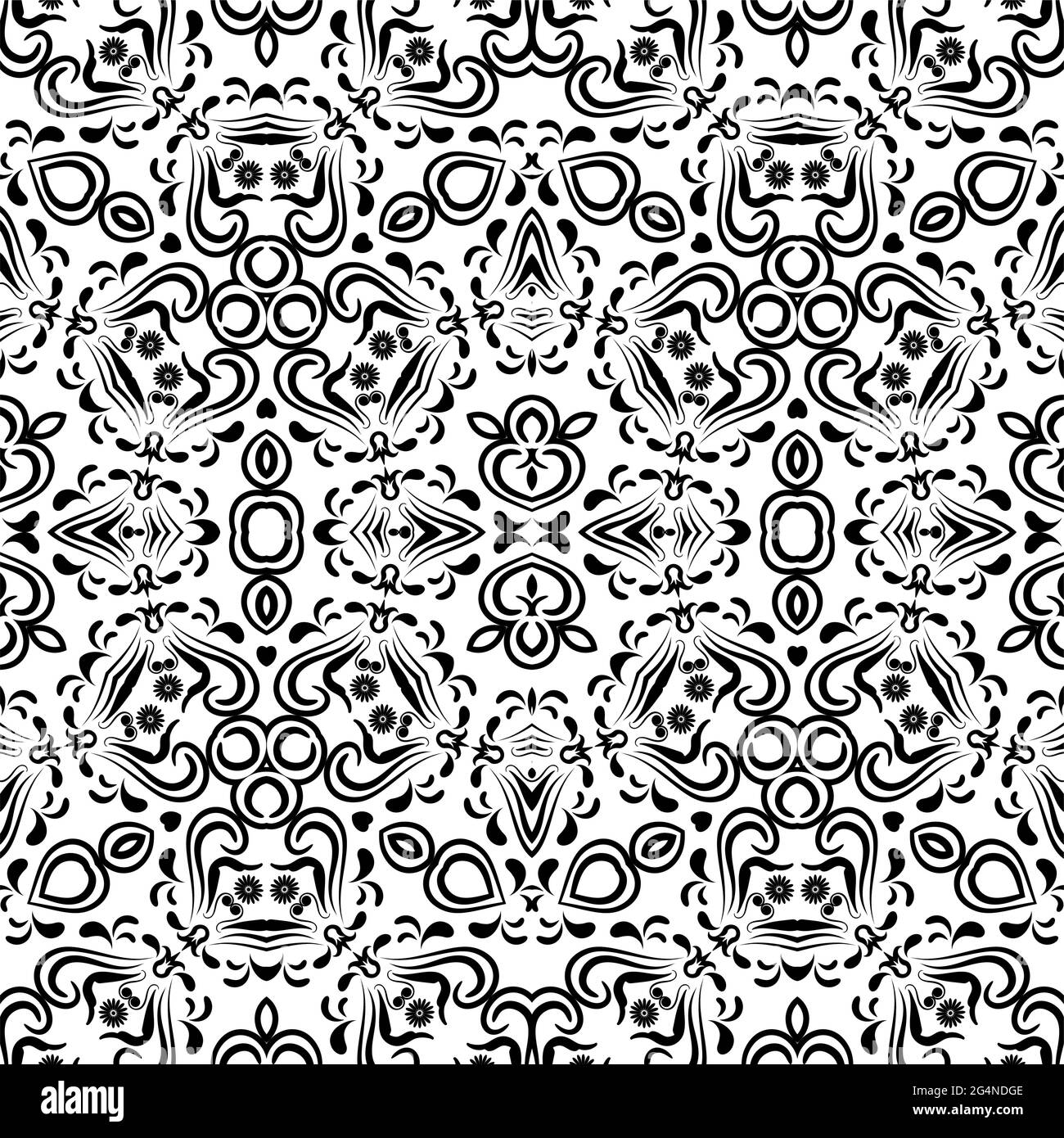 Arabian black and white elegant seamless background, EPS8 - vector ...