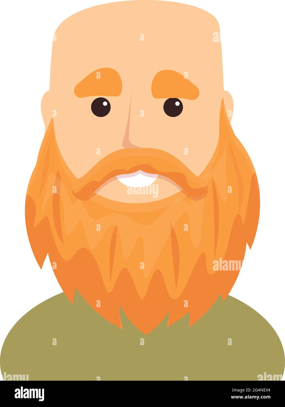 Bald bearded man icon. Cartoon of Bald bearded man vector icon for web  design isolated on white background Stock Vector Image & Art - Alamy