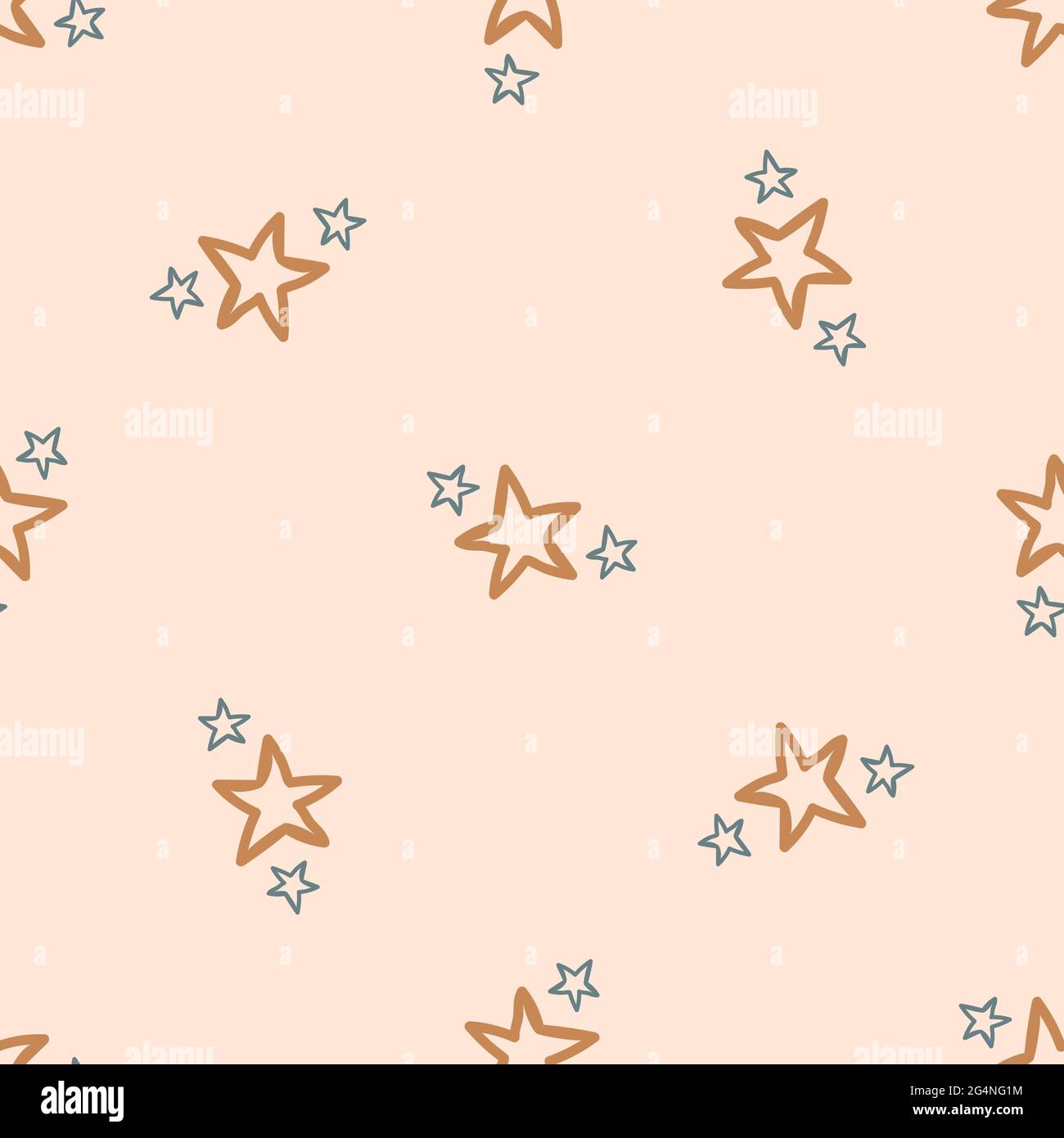 Seamless background star gender neutral pattern. Whimsical minimal ...