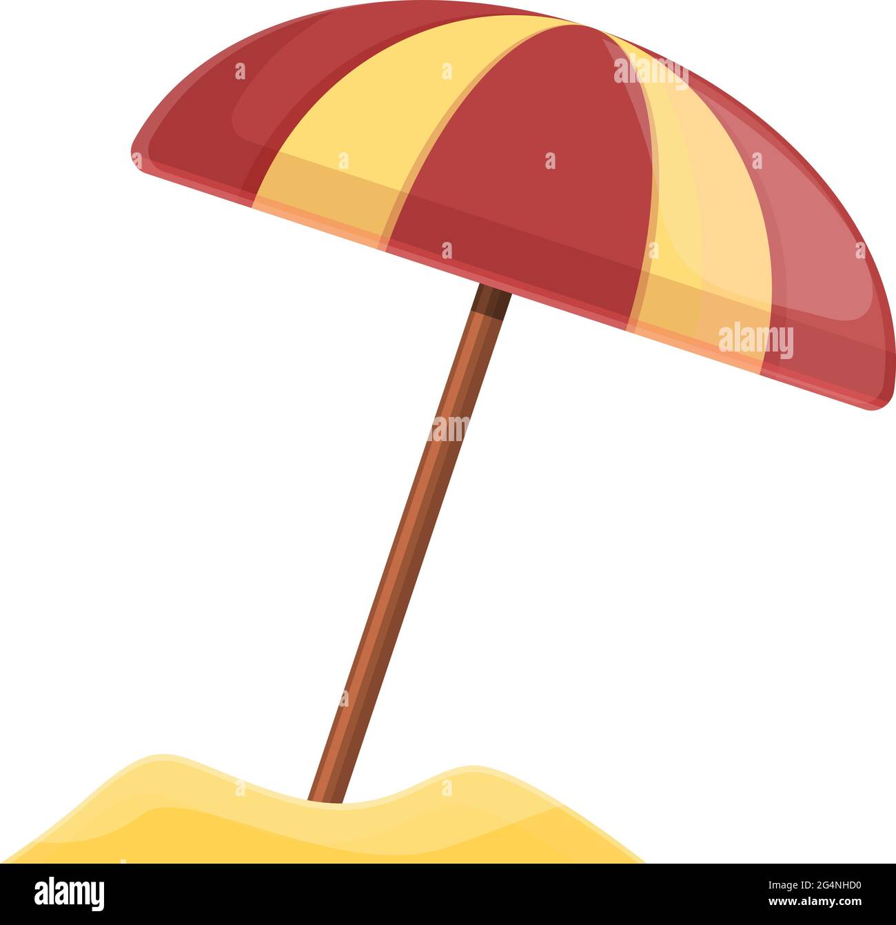 Beach umbrella icon. Cartoon of Beach umbrella vector icon for web