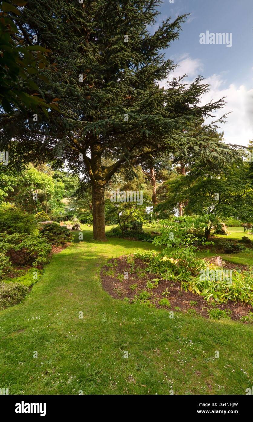 Dr Neil's Garden in Duddingston, Edinburgh Park and gardens was owned by two Dr's with the help of volunteers to maintain the site, Edinburgh, Scotland Stock Photo