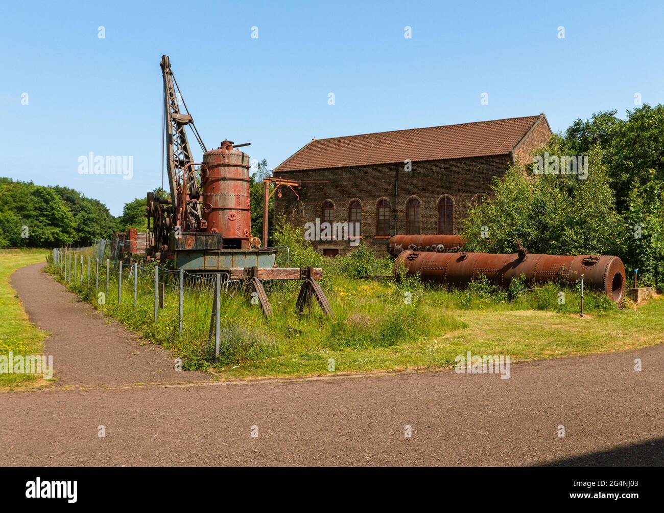 For centuries, Prestongrange was a place of intense industrial activity.  Prestongrange is now a Museum of the industrial age, East Lothian, Scotland Stock Photo