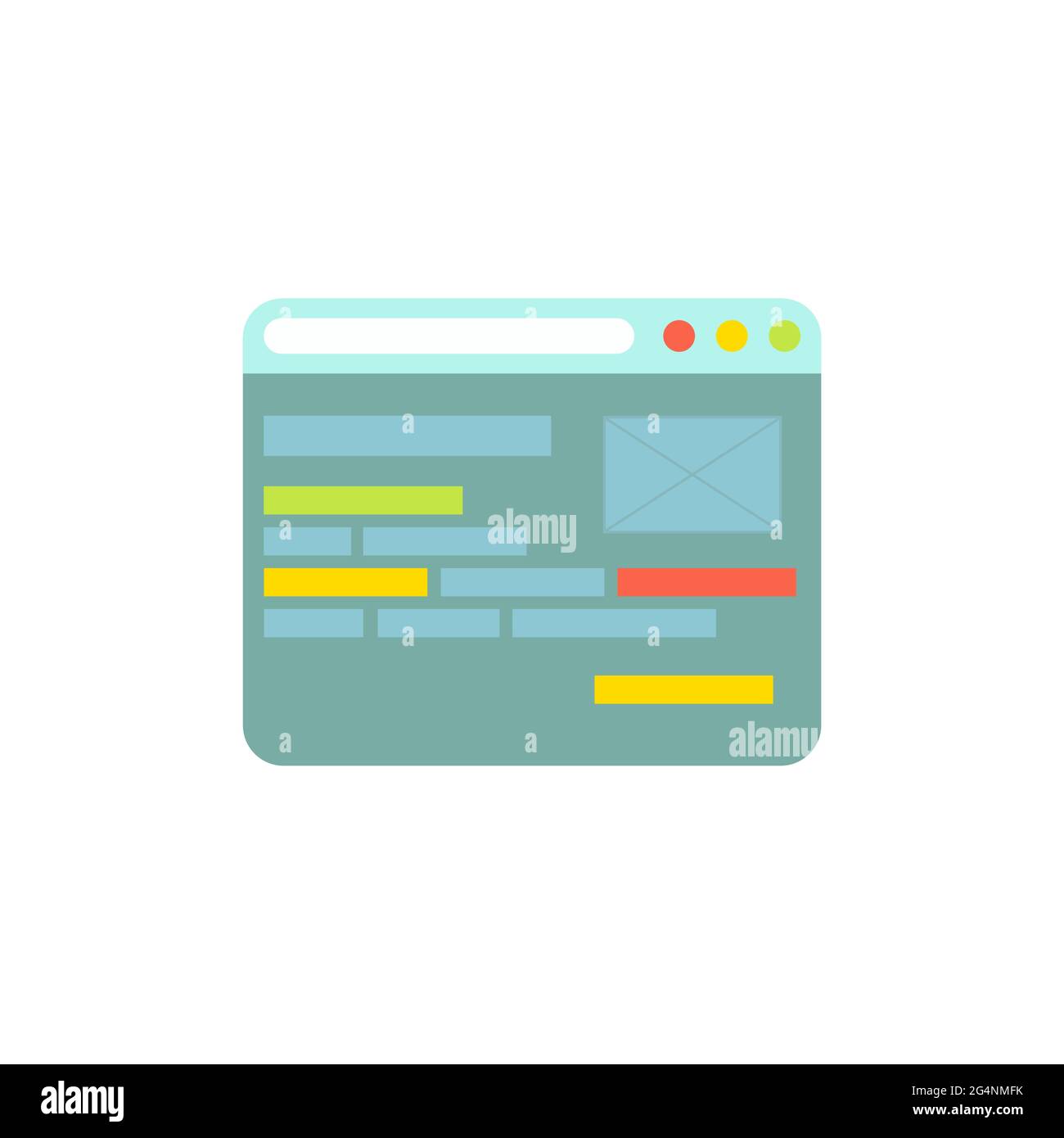 Web page icon design vector illustration website business. Concept web page computer technology internet layout interface abstract symbol. Navigation Stock Vector