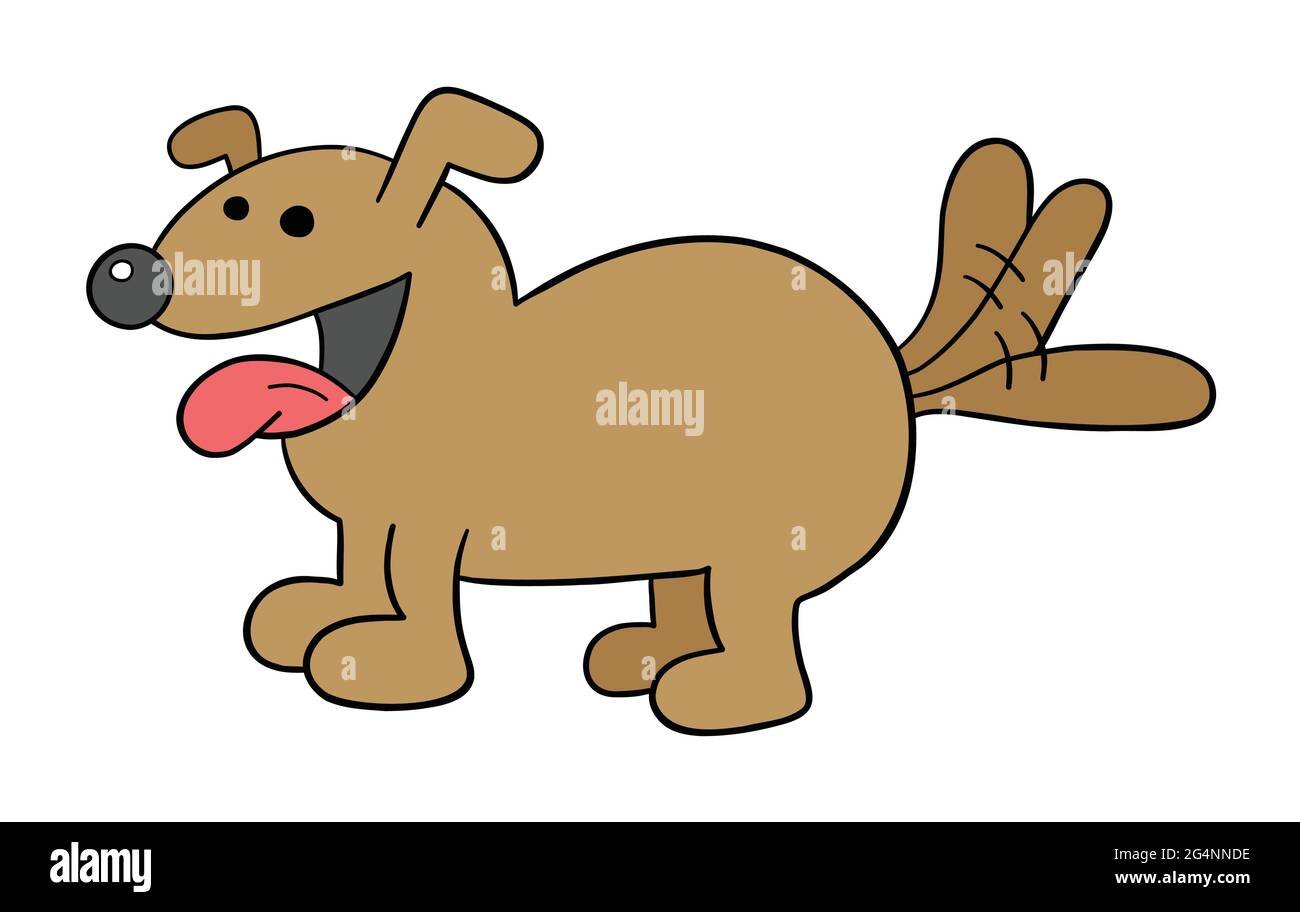 clipart dog wagging tail image