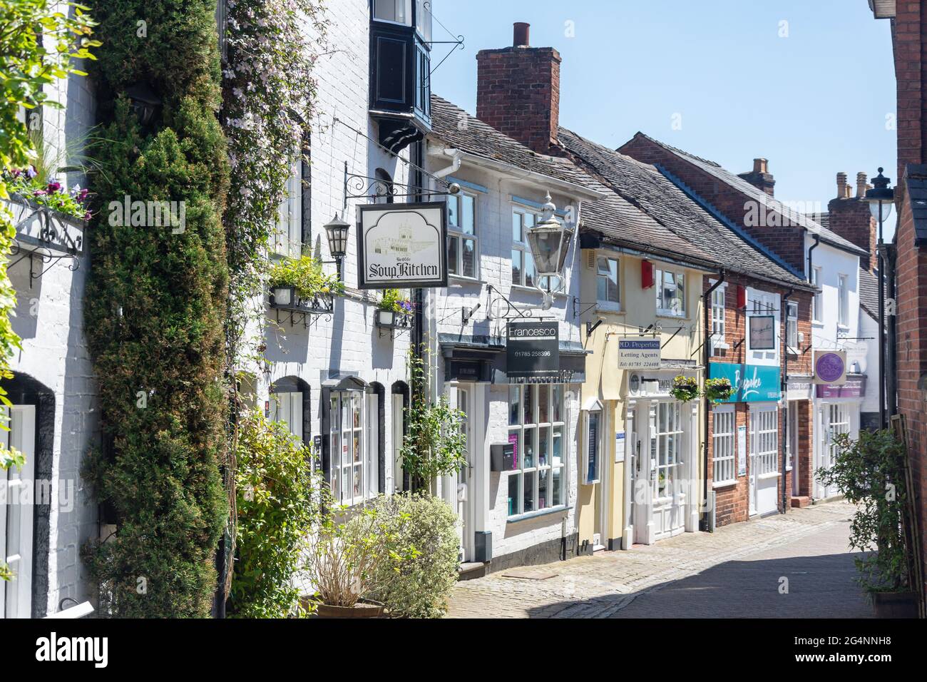 Period buildings, Church Lane, Stafford, Staffordshire, England, United