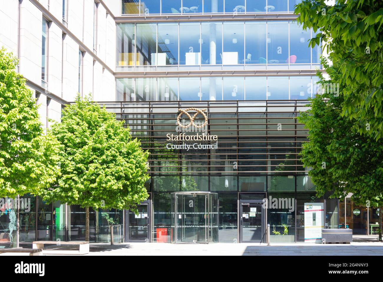 Entrance to Staffordshire County Council Building, Tipping Street, Stafford, Staffordshire, England, United Kingdom , Stock Photo