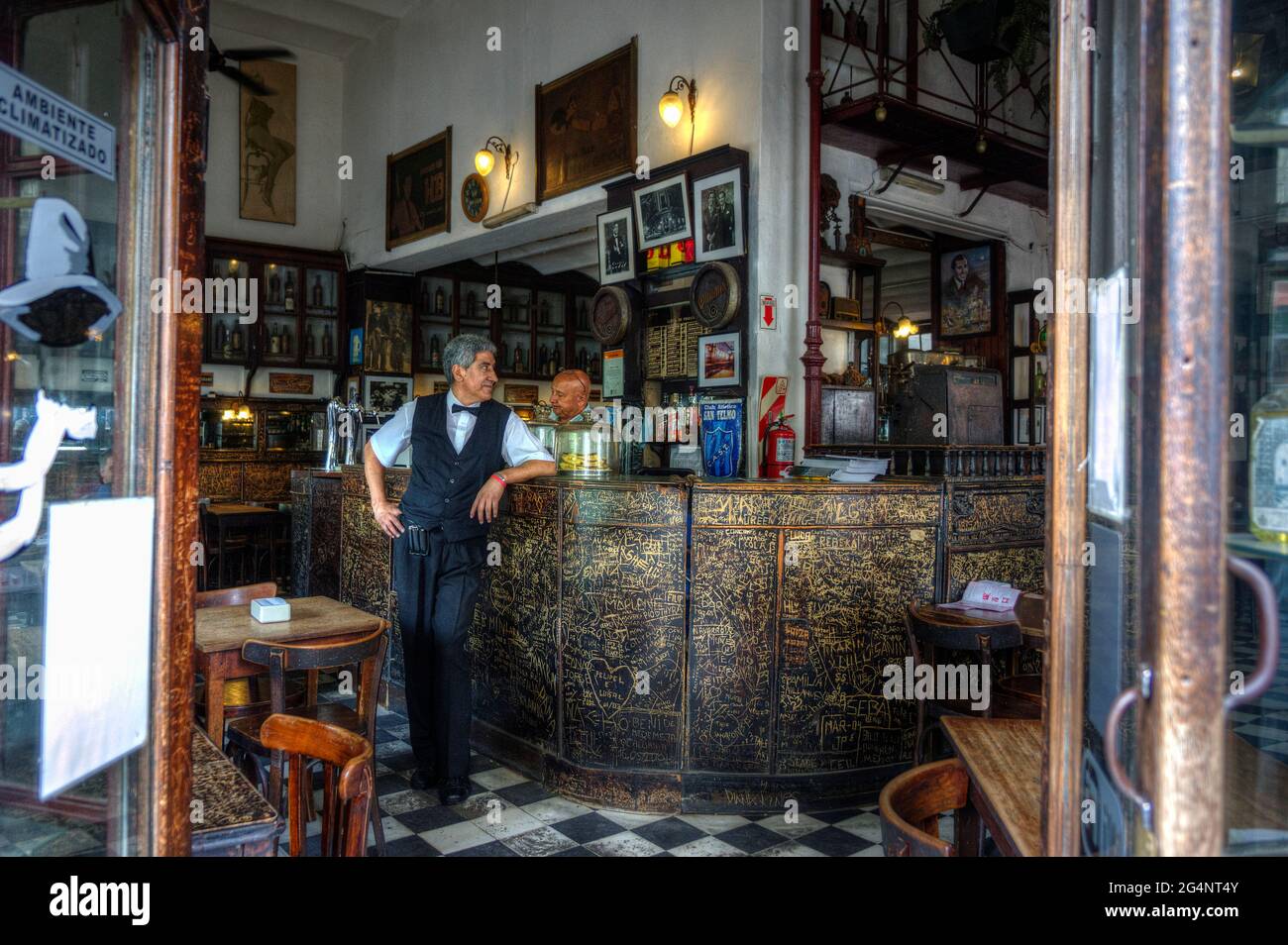 Interior of a bar in Buenos Aires Argentina Stock Photo