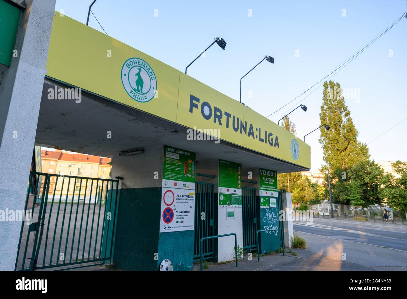 Prague Czech Republic 18th June 2021 Main Entrance Of The Dolicek Stadium Of Bohemians Prague Czech Republic Credit Spp Sport Press Photo Alamy Live News Stock Photo Alamy