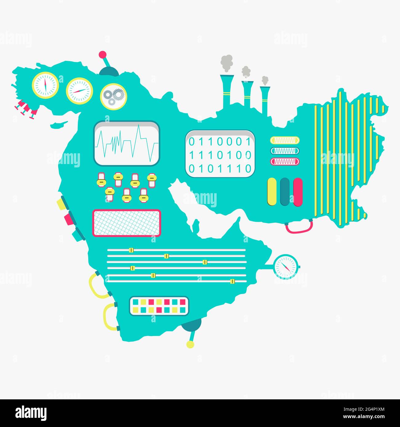 Middle east map Cut Out Stock Images & Pictures Alamy
