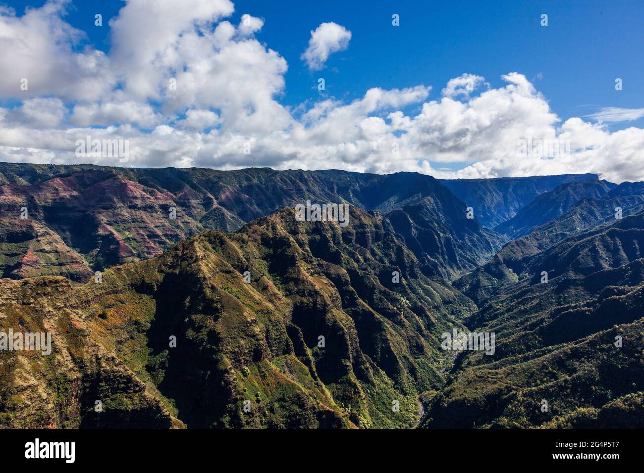 WAIMEA CANYON LOOKOUT in KOKEE STATE PARK KAUI, HAWAII Stock Photo
