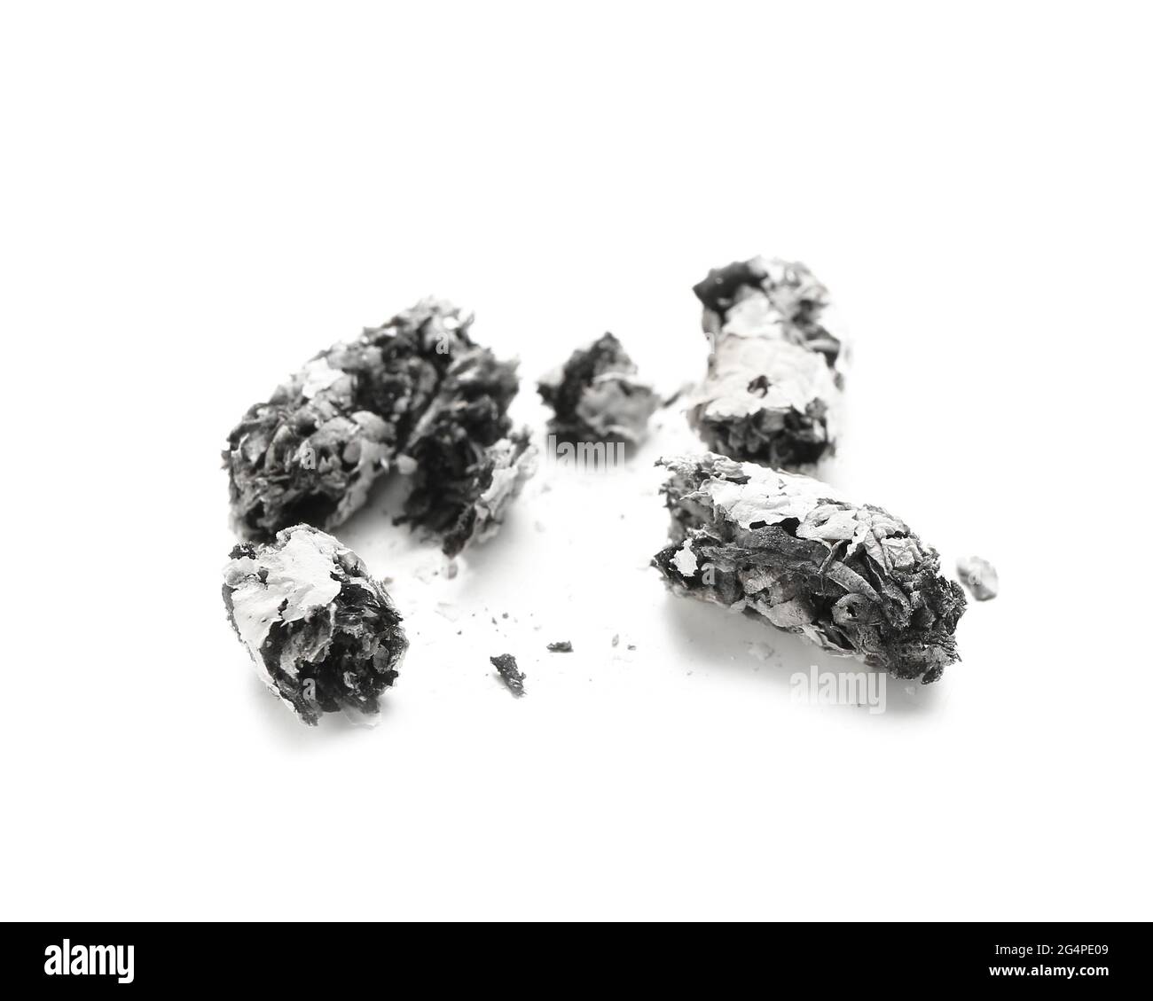 Cigarette ashes on the ground
